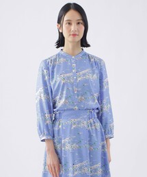 TRANS WORK（トランスワーク）の「【イラストレーターコラボ企画】【ウォッシャブル】ビエラ Hamptonsプリントバンドカラーブラウス（シャツ/ブラウス）」