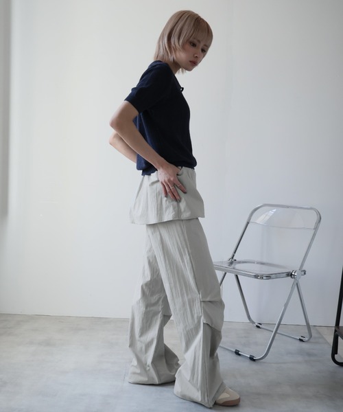 Ulysses(ユリシス)の「スカート付きワイドシルエットパンツ(その他パンツ・レディース・ブラック/カーキ/グレー・S)」の11枚目の写真