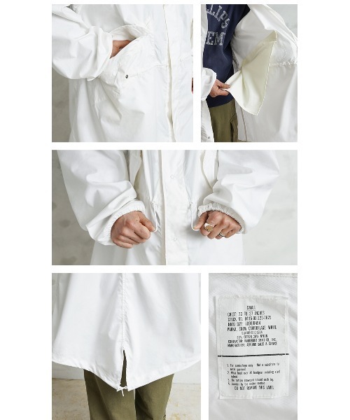 MILITARY(ミリタリー)の「実物 新品 デッドストック 米軍 リメイク スノーカモ モッズコート コットン/ナイロン ポケット付き(モッズコート・メンズ・ホワイト・SMALL)」の13枚目の写真