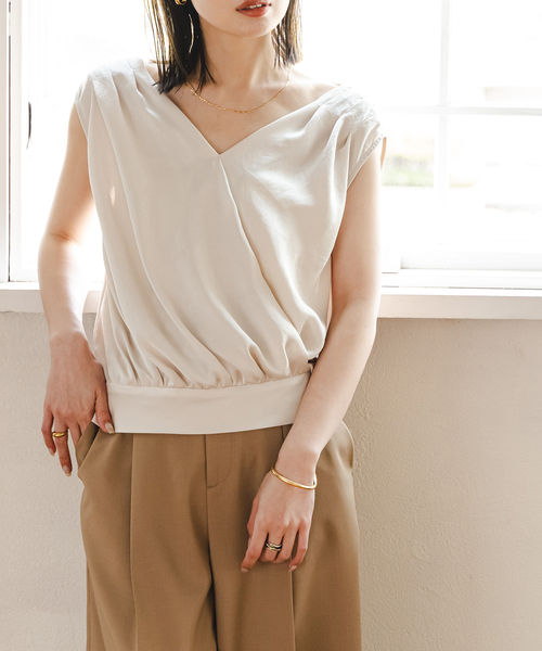 Noble（ノーブル）の「《追加》【洗える】ミューズサテンギャザー