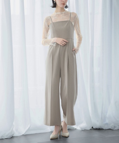 LOWO(ロワ)の「シースルートップス 長袖 ハイネック チュール レース メロウ メロー シアートップス レイヤードトップス 結婚式 パーティー オケージョン お呼ばれ(Tシャツ/カットソー・レディース・グレー/アイボリー/ブラック・FREE)」の17枚目の写真