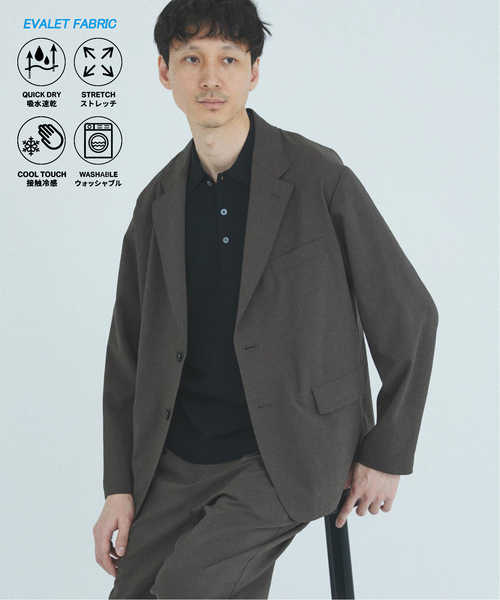 JOURNAL STANDARD（ジャーナルスタンダード）の「”吸水速乾 / 通気性” EVALET フィールドジャケット / セットアップ対応（その他アウター・メンズ・ブラック系その他/チョコ/ネイビー・SMALL/MEDIUM/LARGE）」の2枚目の写真