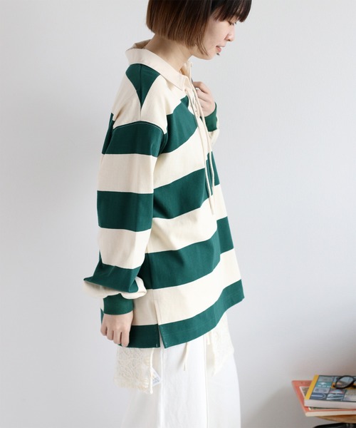 cepo(セポ)の「レースアップラガーTee(Tシャツ/カットソー・レディース・ブラック系その他/グリーン系その他・M)」の16枚目の写真