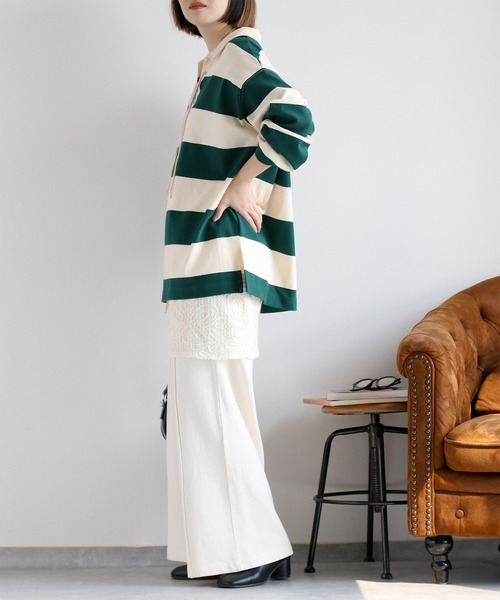 cepo(セポ)の「レースアップラガーTee(Tシャツ/カットソー・レディース・ブラック系その他/グリーン系その他・M)」の21枚目の写真