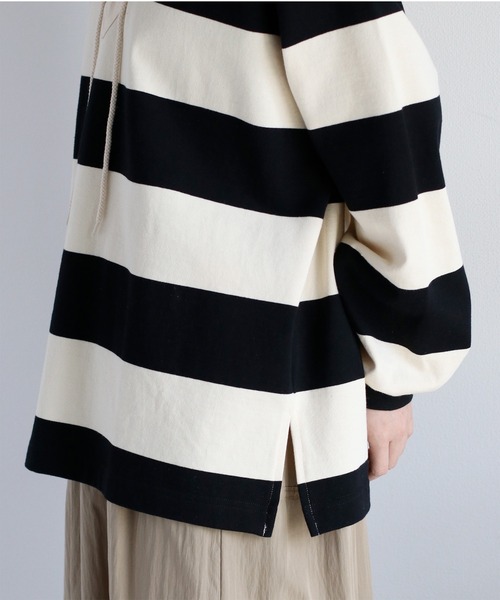 cepo(セポ)の「レースアップラガーTee(Tシャツ/カットソー・レディース・ブラック系その他/グリーン系その他・M)」の3枚目の写真