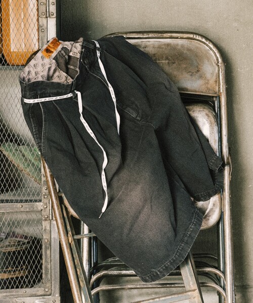 RED KAP（レッドキャップ）の「RED KAP/レッドキャップ 別注 2TUCK BAGGY WIDE DENIM SHORTS PANTS/バギーデニムショーツ/ワイドフィット（その他パンツ・メンズ・ブルー/ネイビー/ブラック・MEDIUM/LARGE）」の11枚目の写真