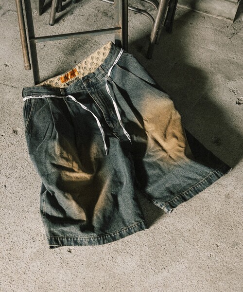 RED KAP（レッドキャップ）の「RED KAP/レッドキャップ 別注 2TUCK BAGGY WIDE DENIM SHORTS PANTS/バギーデニムショーツ/ワイドフィット（その他パンツ・メンズ・ブルー/ネイビー/ブラック・MEDIUM/LARGE）」の13枚目の写真