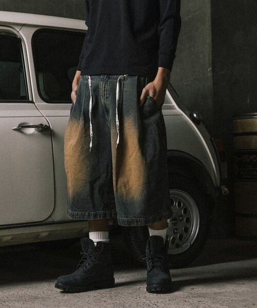 セール】RED KAP/レッドキャップ 別注 2TUCK BAGGY WIDE DENIM SHORTS