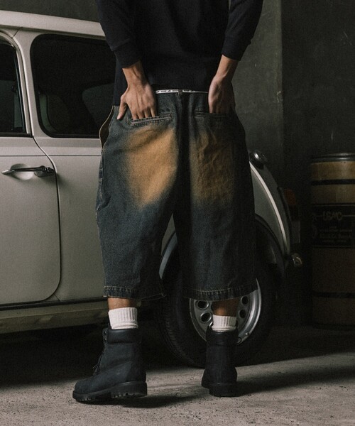 RED KAP/レッドキャップ 別注 2TUCK BAGGY WIDE DENIM SHORTS