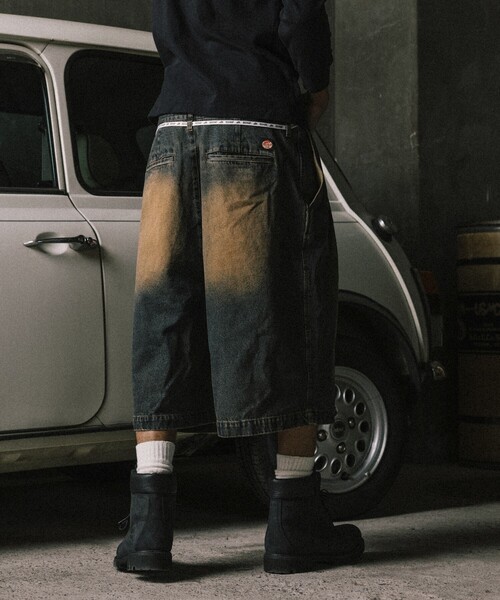 パンツ wide denim shorts M RED KAP/別注 2TUCK BAGGY WIDE DENIM SHORTS PANTS｜Daytona