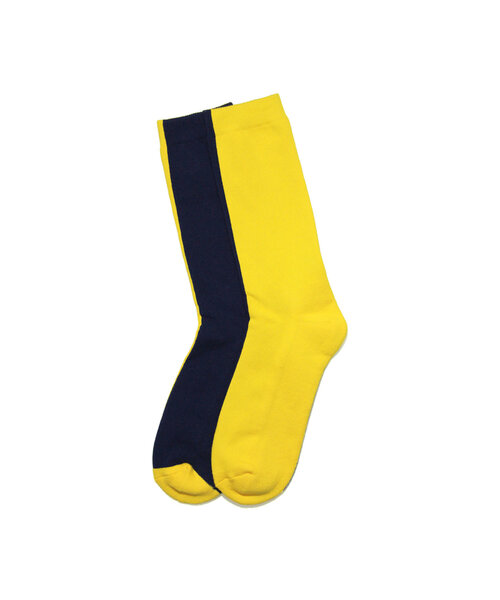 WHO'S WHO gallery（フーズフーギャラリー）の「【LIXTICK/リックスティック】 TWO FACE SOX(2)2PACK（ソックス/靴下・メンズ・イエロー・FREE）」の3枚目の写真