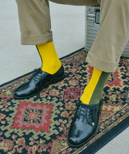 WHO'S WHO gallery（フーズフーギャラリー）の「【LIXTICK/リックスティック】 TWO FACE SOX(2)2PACK（ソックス/靴下・メンズ・イエロー・FREE）」の5枚目の写真