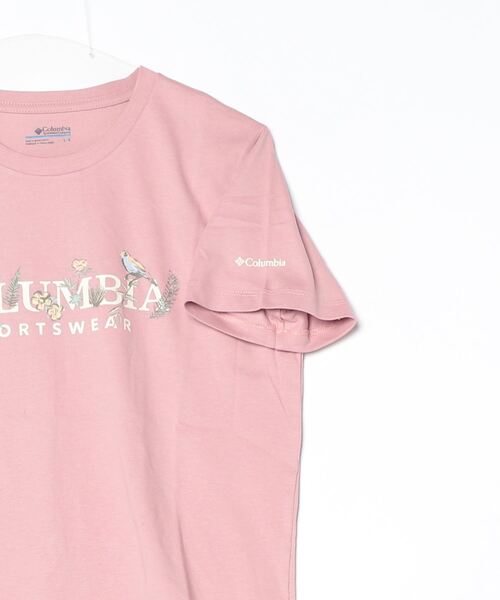 Columbia（コロンビア）の「【別注】コロンビア  バウンドレスビューティーロゴショートスリーブTシャツ 限定コラボ（Tシャツ/カットソー・レディース・ホワイト/ピンク・S/M/L/XL）」の4枚目の写真