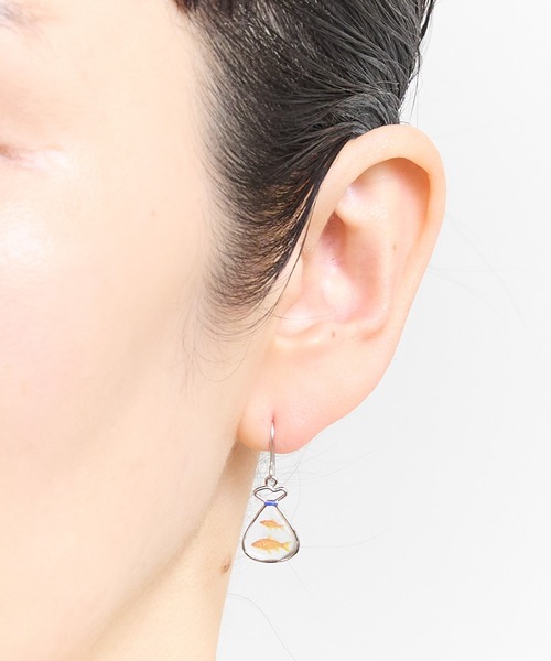 gargle（ガーグル）の「gargle ガーグル：JAPANシリーズ　金魚すくい　ピアス（ピアス（両耳用）・レディース・シルバー/ゴールド・FREE）」の4枚目の写真