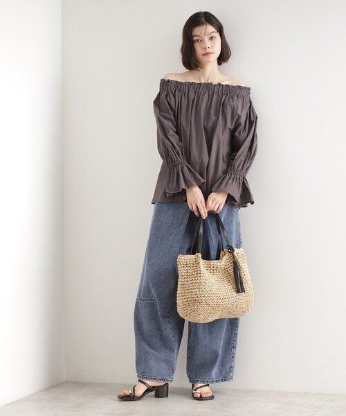 THE SHOP TK (ザ ショップ ティーケー )の「タッセル付き雑材トートバッグ(トートバッグ・レディース・ブラウン系5/ブラック系4・00)」の12枚目の写真