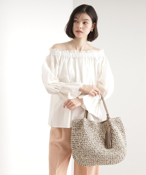 THE SHOP TK (ザ ショップ ティーケー )の「タッセル付き雑材トートバッグ(トートバッグ・レディース・ブラウン系5/ブラック系4・00)」の13枚目の写真