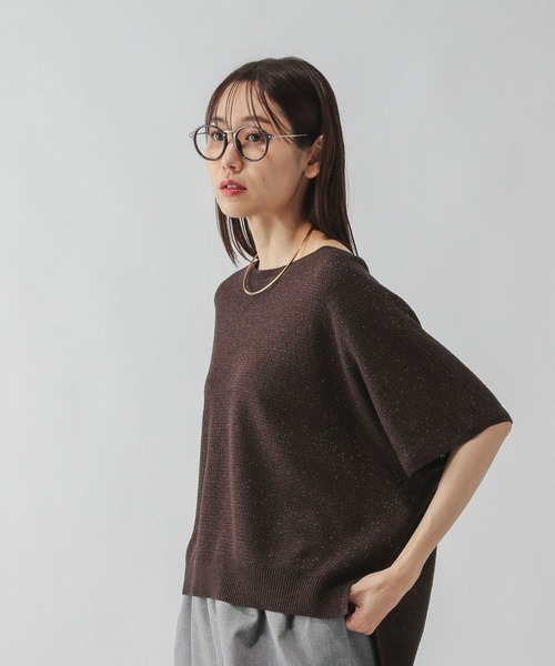 GLOBAL WORK(グローバルワーク)の「スッキレイさらさらドルマン/288068(ニット/セーター・レディース・ブラック系その他/ブルー系その他3/テラコッタ/ベージュ系その他/ダークグレー/ブラウン系その他・MEDIUM/LARGE)」の4枚目の写真