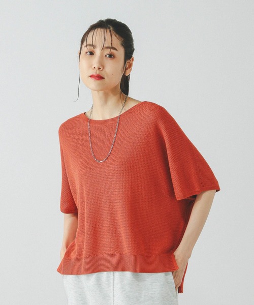 GLOBAL WORK(グローバルワーク)の「スッキレイさらさらドルマン/288068(ニット/セーター・レディース・ブラック系その他/ブルー系その他3/テラコッタ/ベージュ系その他/ダークグレー/ブラウン系その他・MEDIUM/LARGE)」の13枚目の写真