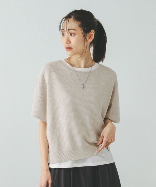 GLOBAL WORK(グローバルワーク)の「スッキレイさらさらドルマン/288068(ニット/セーター・レディース・ブラック系その他/ブルー系その他3/テラコッタ/ベージュ系その他/ダークグレー/ブラウン系その他・MEDIUM/LARGE)」の18枚目の写真