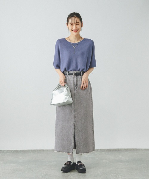 GLOBAL WORK(グローバルワーク)の「スッキレイさらさらドルマン/288068(ニット/セーター・レディース・ブラック系その他/ブルー系その他3/テラコッタ/ベージュ系その他/ダークグレー/ブラウン系その他・MEDIUM/LARGE)」の20枚目の写真