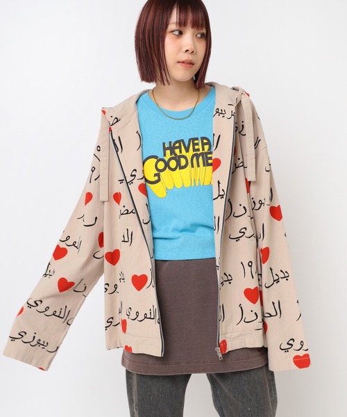 RNA（アールエヌエー）の「B2898 アラビアンハートＺＩＰ　ＵＰフーディ（パーカー・レディース・ブルー/ホワイト/ベージュ・MEDIUM）」の8枚目の写真