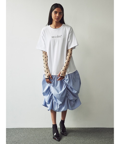 SORIN(ソリン )の「NOT A SHIRT Docking Dress(ワンピース・レディース・ブラック/ホワイト/グレー・38)」の4枚目の写真