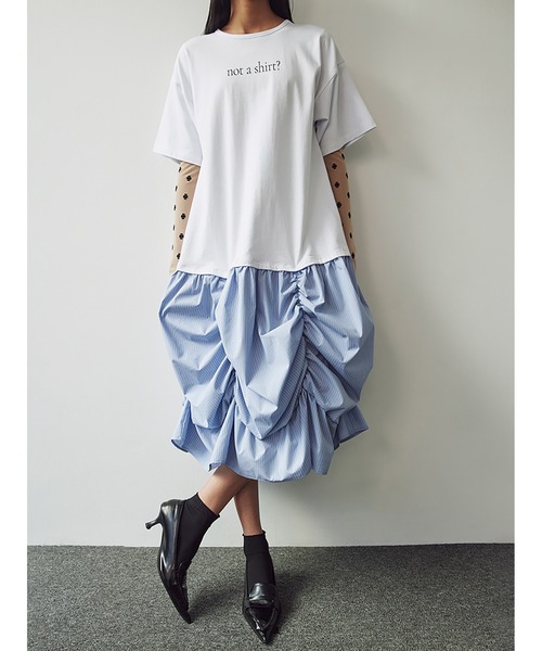 SORIN(ソリン )の「NOT A SHIRT Docking Dress(ワンピース・レディース・ブラック/ホワイト/グレー・38)」の5枚目の写真