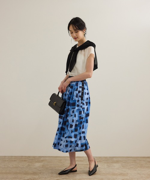 ROPE'(ロペ)の「【洗える】キュプラシルク フレンチスリーブブラウス(シャツ/ブラウス・レディース・ネイビー/ホワイト/ベージュ/ピンク系その他2・FREE)」の15枚目の写真