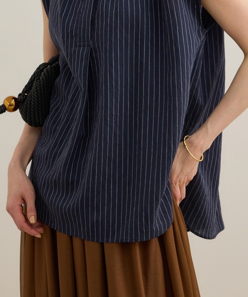 ROPE'(ロペ)の「【洗える】キュプラシルク フレンチスリーブブラウス(シャツ/ブラウス・レディース・ネイビー/ホワイト/ベージュ/ピンク系その他2・FREE)」の22枚目の写真