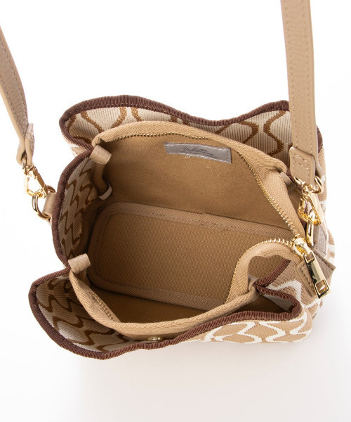 cache cache(カシュ カシュ)の「カシュカシュ cachecache / 柄アソートジャガード三つ口ショルダーバッグ(ショルダーバッグ・レディース・ベージュ系その他2/レオパード/ワインレッド/グリーン/ブラウン系その他/ブラック系その他/ブラック/ベージュ・FREE)」の13枚目の写真