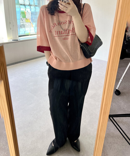 Another Branch olive des olive（アナザーブランチオリーブデオリーブ）の「【大人カジュアルにも】【品のある透け感】シアロゴアソートプルオーバー（Tシャツ/カットソー・レディース・ブルー/グリーン/ネイビー/イエロー系その他/ピンク系その他/ブルー系その他・FREE）」の11枚目の写真