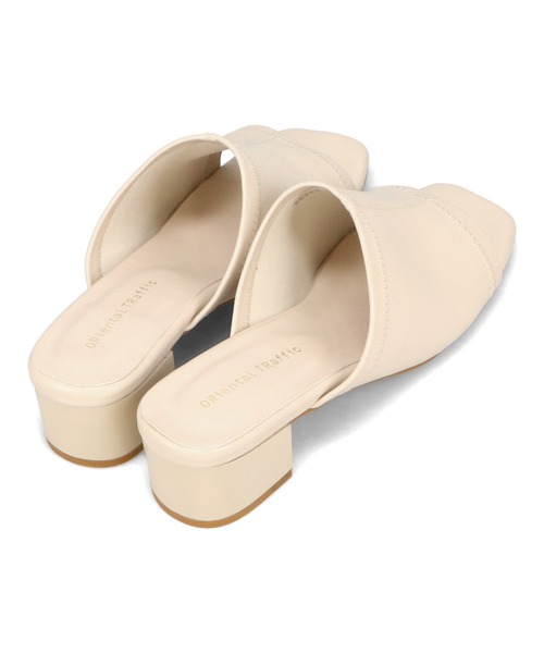 ORiental TRaffic(オリエンタルトラフィック)の「ストレッチミュールサンダル/55205 ヒール ミュールサンダル ベーシック(サンダル・レディース・ブラウン/ブラック/アイボリー・LL/L/M/S/SS/3L)」の8枚目の写真