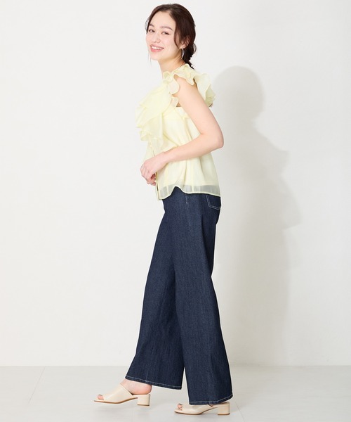 ORiental TRaffic(オリエンタルトラフィック)の「ストレッチミュールサンダル/55205 ヒール ミュールサンダル ベーシック(サンダル・レディース・ブラウン/ブラック/アイボリー・LL/L/M/S/SS/3L)」の14枚目の写真