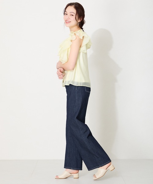 ORiental TRaffic(オリエンタルトラフィック)の「ストレッチミュールサンダル/55205 ヒール ミュールサンダル ベーシック(サンダル・レディース・ブラウン/ブラック/アイボリー・LL/L/M/S/SS/3L)」の15枚目の写真