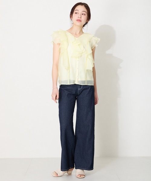 ORiental TRaffic(オリエンタルトラフィック)の「ストレッチミュールサンダル/55205 ヒール ミュールサンダル ベーシック(サンダル・レディース・ブラウン/ブラック/アイボリー・LL/L/M/S/SS/3L)」の16枚目の写真