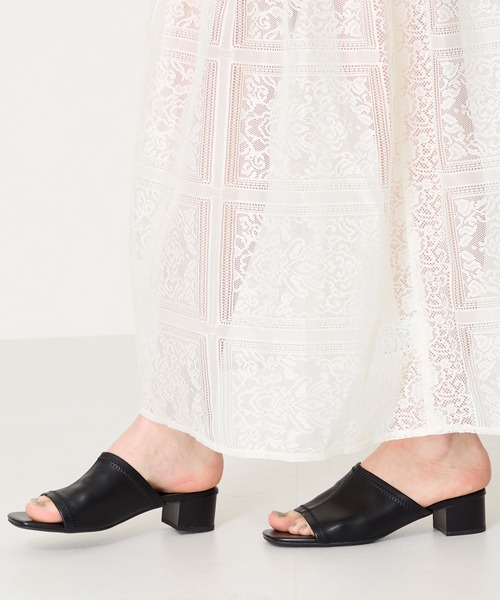 ORiental TRaffic(オリエンタルトラフィック)の「ストレッチミュールサンダル/55205 ヒール ミュールサンダル ベーシック(サンダル・レディース・ブラウン/ブラック/アイボリー・LL/L/M/S/SS/3L)」の18枚目の写真