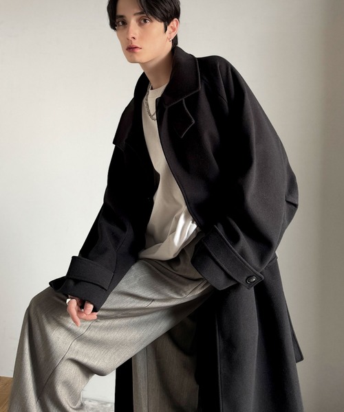 JURGEN LEHL コットンステンレスのコート シワ加工 ブラック ヤクオポッサム”のコート | 長野ヨーガンレール Jurgen Lehl Nagano