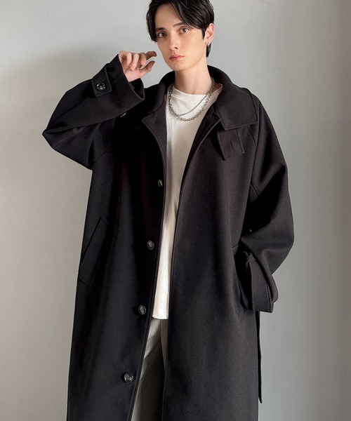 セール】魅せ方、自由自在。襟2way比翼仕立てニットメルトンスタンド