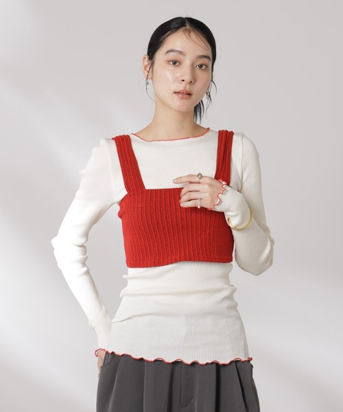 RITA ROW（リタロウ）の「RITA ROW/ECLAT BUSTIER（ニット/セーター・レディース・レッド・S）」の13枚目の写真