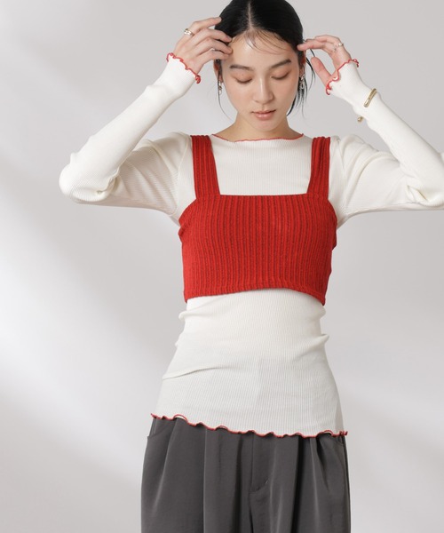 RITA ROW（リタロウ）の「RITA ROW/ECLAT BUSTIER（ニット/セーター・レディース・レッド・S）」の12枚目の写真