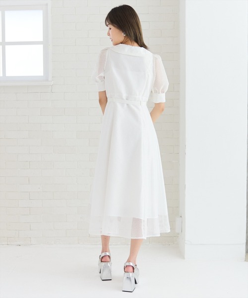 REDYAZEL（レディアゼル）の「ビッグカラースクエアレースワンピース（ワンピース・レディース・ネイビー/オフホワイト/ベージュ・FREE）」の10枚目の写真