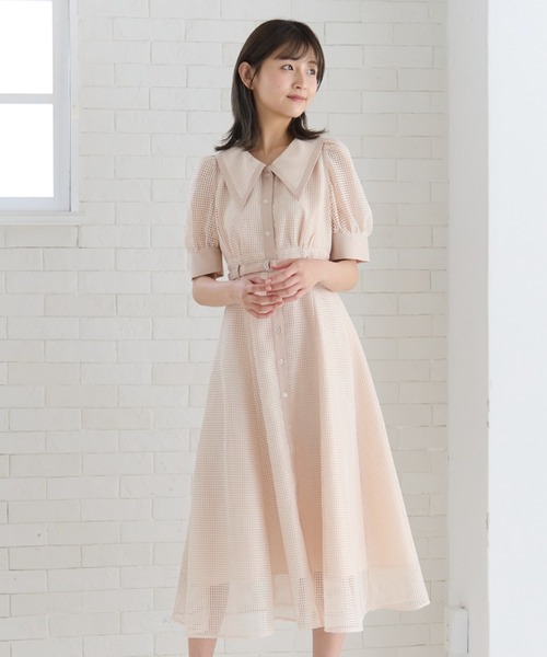 新品未使用 スクエアカラーレースワンピース サイズ38(M)