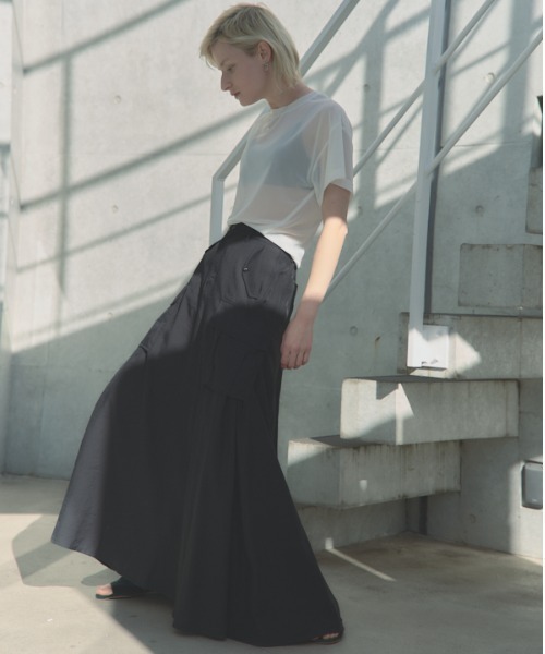 Muel Chic（ミュエルシック）の「Rozel sheer skirt ローゼルシアースカート（スカート・レディース・ブラック/グレー系/ベージュ・FREE）」の19枚目の写真