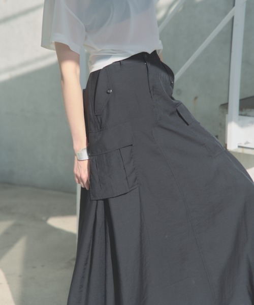 Muel Chic（ミュエルシック）の「Rozel sheer skirt ローゼルシアースカート（スカート・レディース・ブラック/グレー系/ベージュ・FREE）」の11枚目の写真