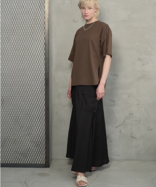 Muel Chic（ミュエルシック）の「Rozel sheer skirt ローゼルシアースカート（スカート・レディース・ブラック/グレー系/ベージュ・FREE）」の7枚目の写真