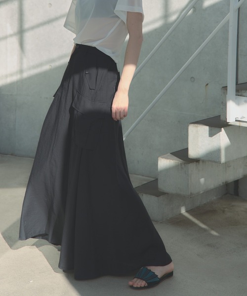 Muel Chic（ミュエルシック）の「Rozel sheer skirt ローゼルシアースカート（スカート・レディース・ブラック/グレー系/ベージュ・FREE）」の9枚目の写真