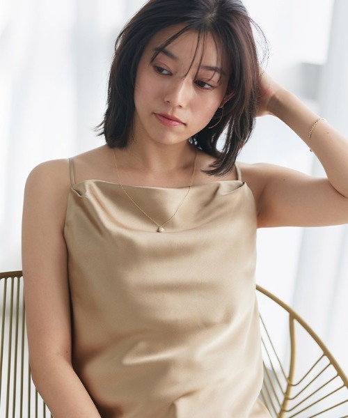 Pierrot(ピエロ)の「淡水パールシンプルネックレス(ネックレス・レディース・ゴールド・FREE)」の6枚目の写真