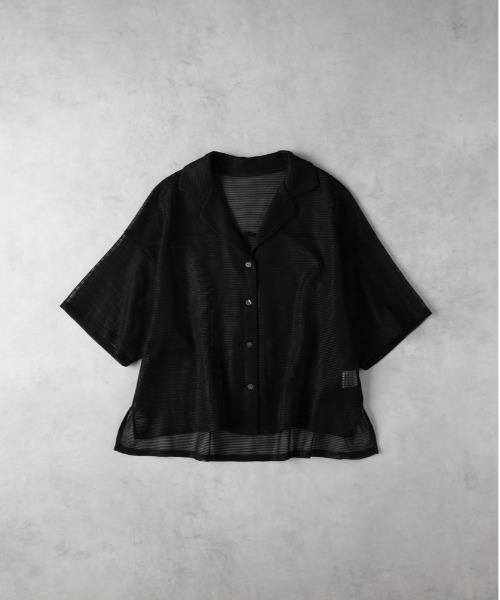 Right-on（ライトオン）の「【HONEYSUCKLE ROSE】メッシュ開襟シャツ（シャツ/ブラウス・レディース・ブラウン/ブラック/オフホワイト・L/M）」の19枚目の写真