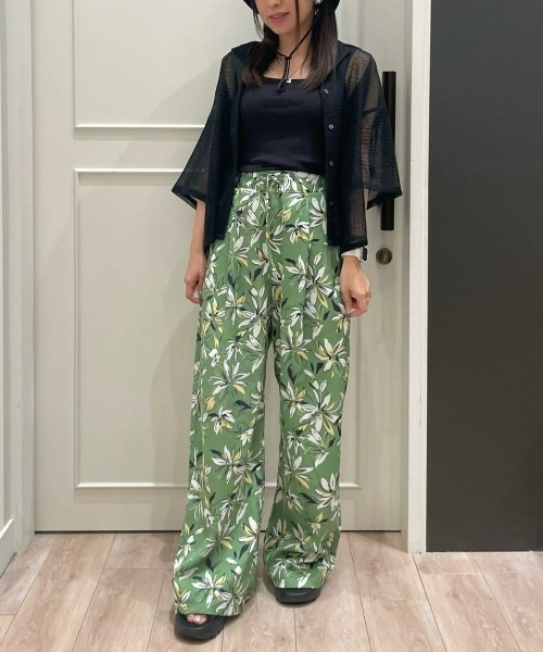 Right-on（ライトオン）の「【HONEYSUCKLE ROSE】メッシュ開襟シャツ（シャツ/ブラウス・レディース・ブラウン/ブラック/オフホワイト・L/M）」の18枚目の写真