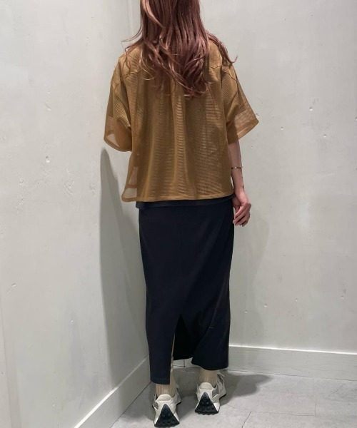 Right-on（ライトオン）の「【HONEYSUCKLE ROSE】メッシュ開襟シャツ（シャツ/ブラウス・レディース・ブラウン/ブラック/オフホワイト・L/M）」の13枚目の写真